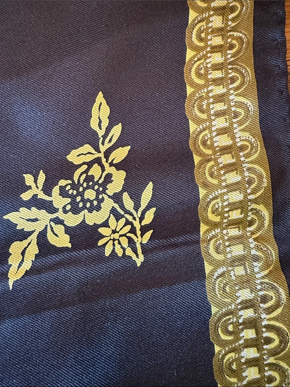 Vintage Silk Floral Scarf Smithsonian 1994 Made in Italy 60 Inch